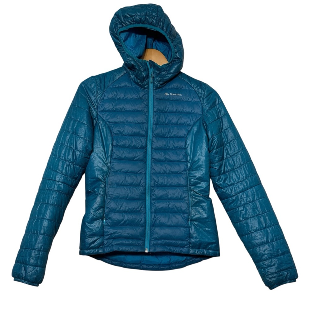 Decathlon Quechua Down Puffer Hooded Coat Women’s‎ Packable Blue Active XXS